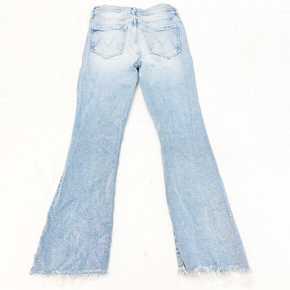 Mother The Insider Crop Step Fray Limited Edition Light Wash Denim Jeans Size 25 - Picture 3 of 11